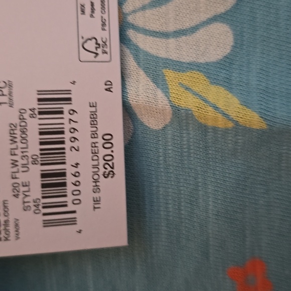 LITTLE CO BY LAUREN CONRAD BABY GIRLS BLUE FLORAL SHOULDER TIE ROMPER SIZE 24 MO - Picture 10 of 12